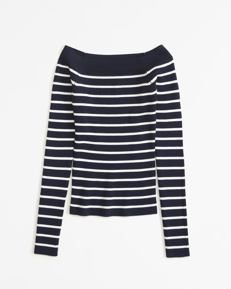 Women's Long-Sleeve Off-The-Shoulder Top | Women's Tops | Abercrombie.com | Abercrombie & Fitch (US)