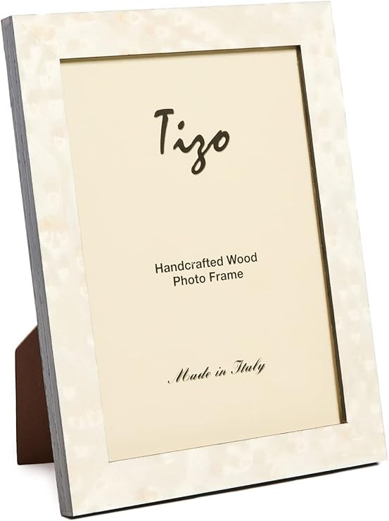Women's Italian White Burl Wood Frame 5x7 | Amazon (US)