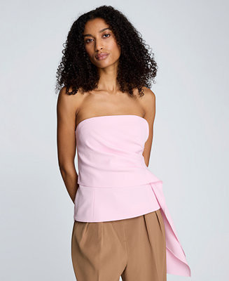 Kenneth Cole Women's Sleeveless Draped Front Bustier Crop Top - Macy's | Macy's