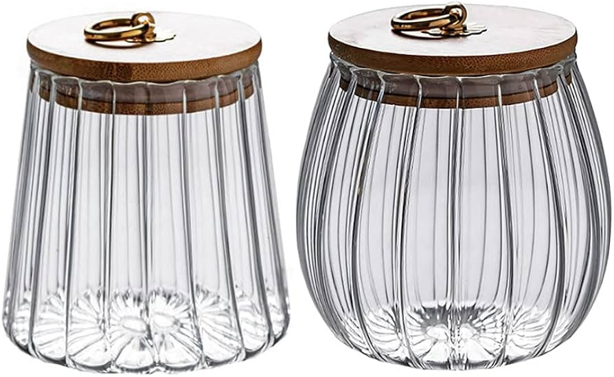 HongDream Glass Jars Canister Airtight Storage Container with Lid Metal Handle Small Glass Food J... | Amazon (US)