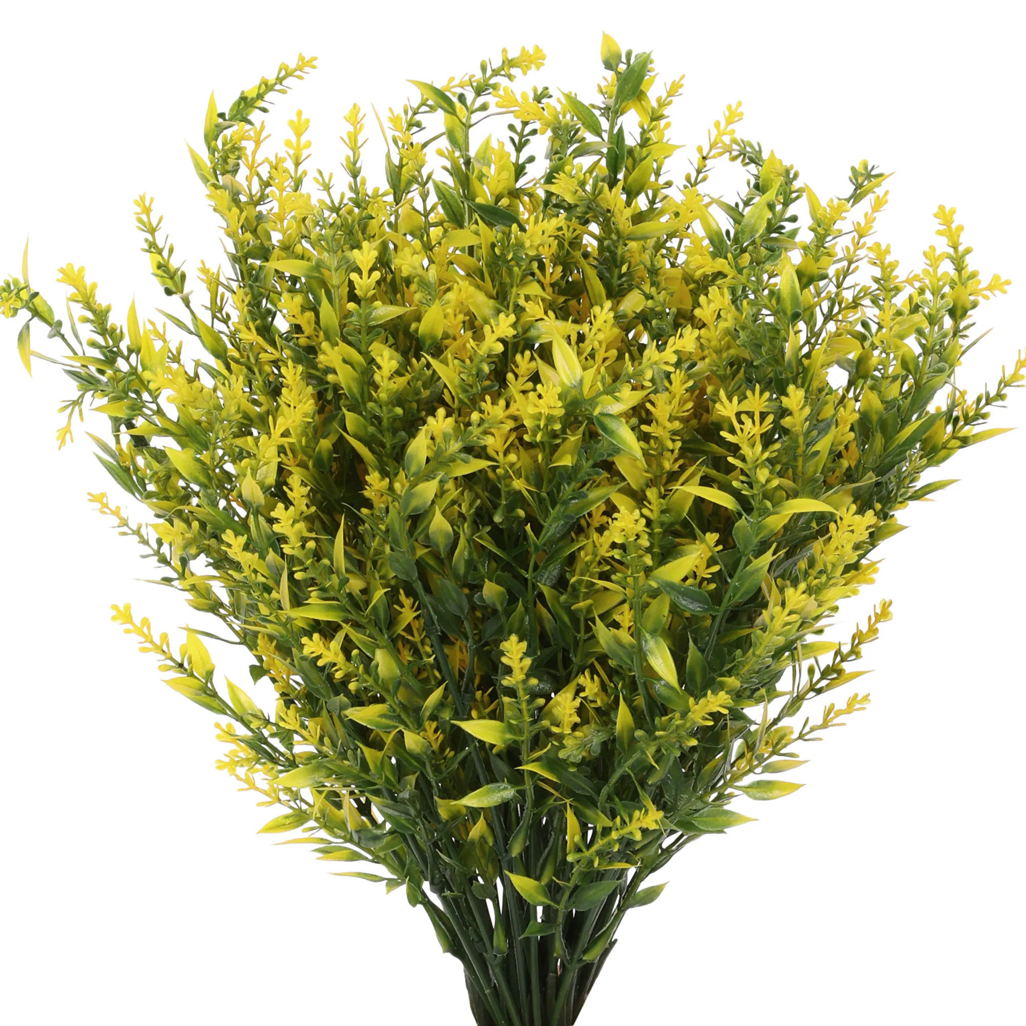 Unique Bargains 8pcs Artificial Lavender Bundle Fake Flowers Bouquet Faux Plastic Flowers Indoor Outdoor Decor 12.6Inch Yellow one_size | Lowe's