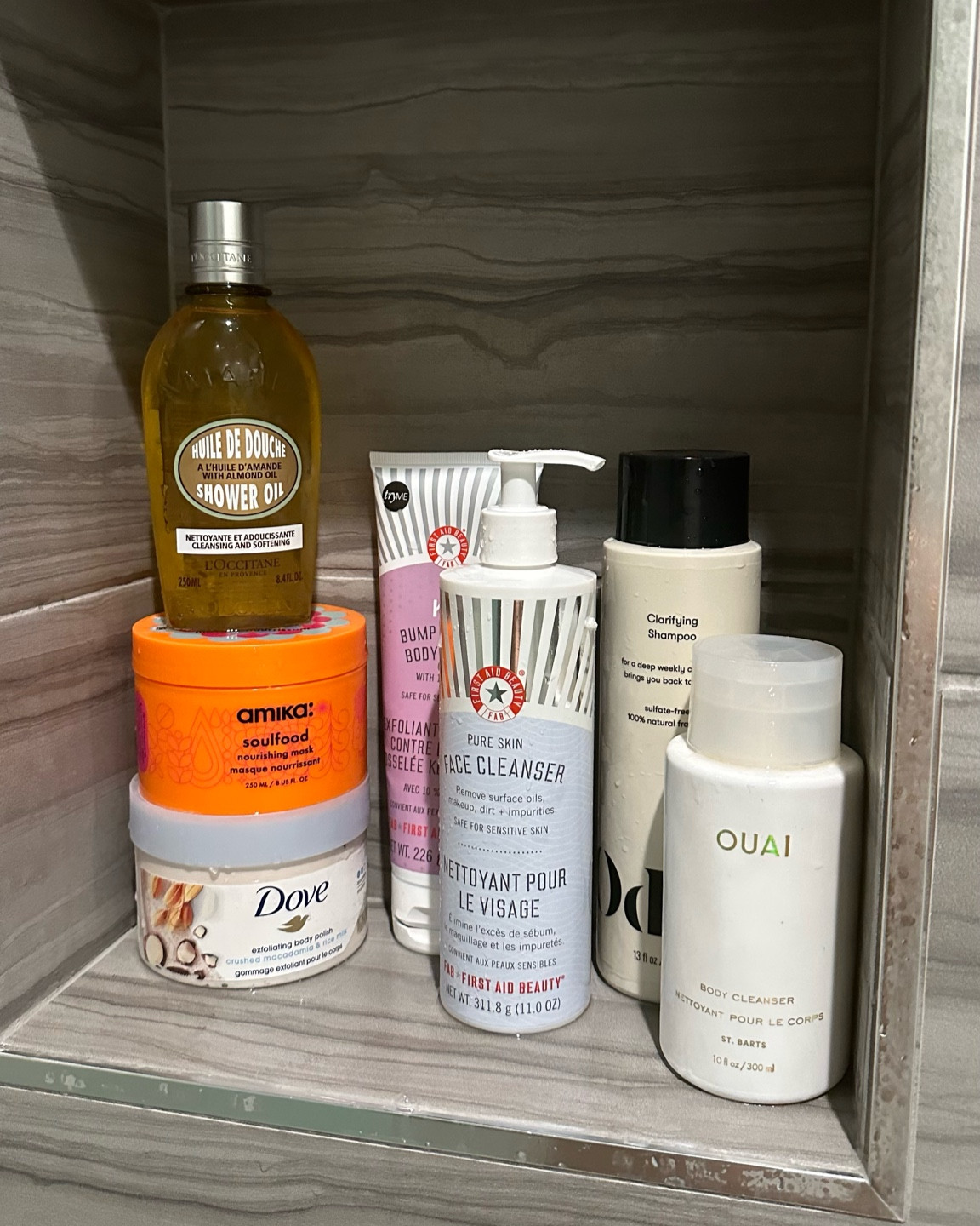 My shower line up 🥰