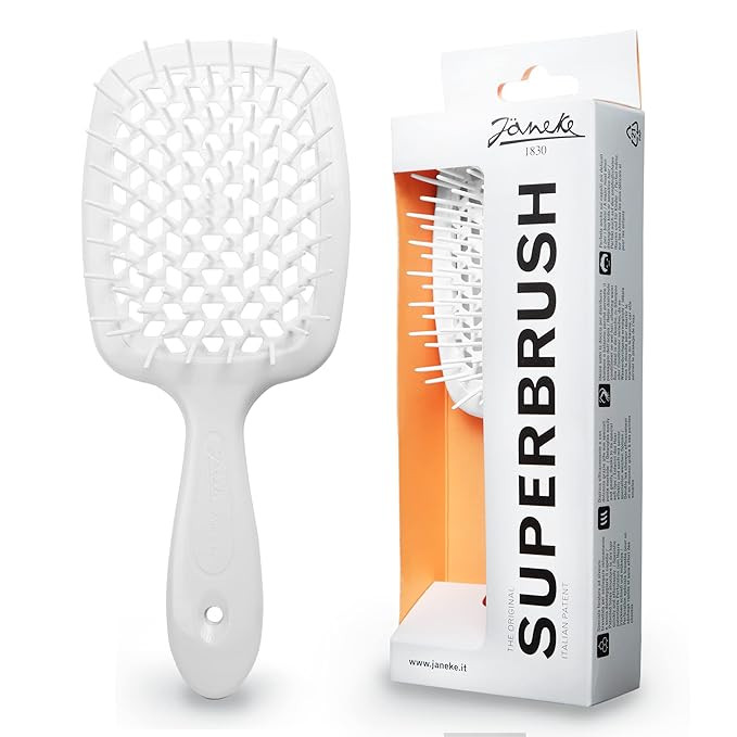 Janeke Superbrush Detangler Brush Anti-static Hairbrush Easy For Wet or Dry Use Flexible with Nyl... | Amazon (US)