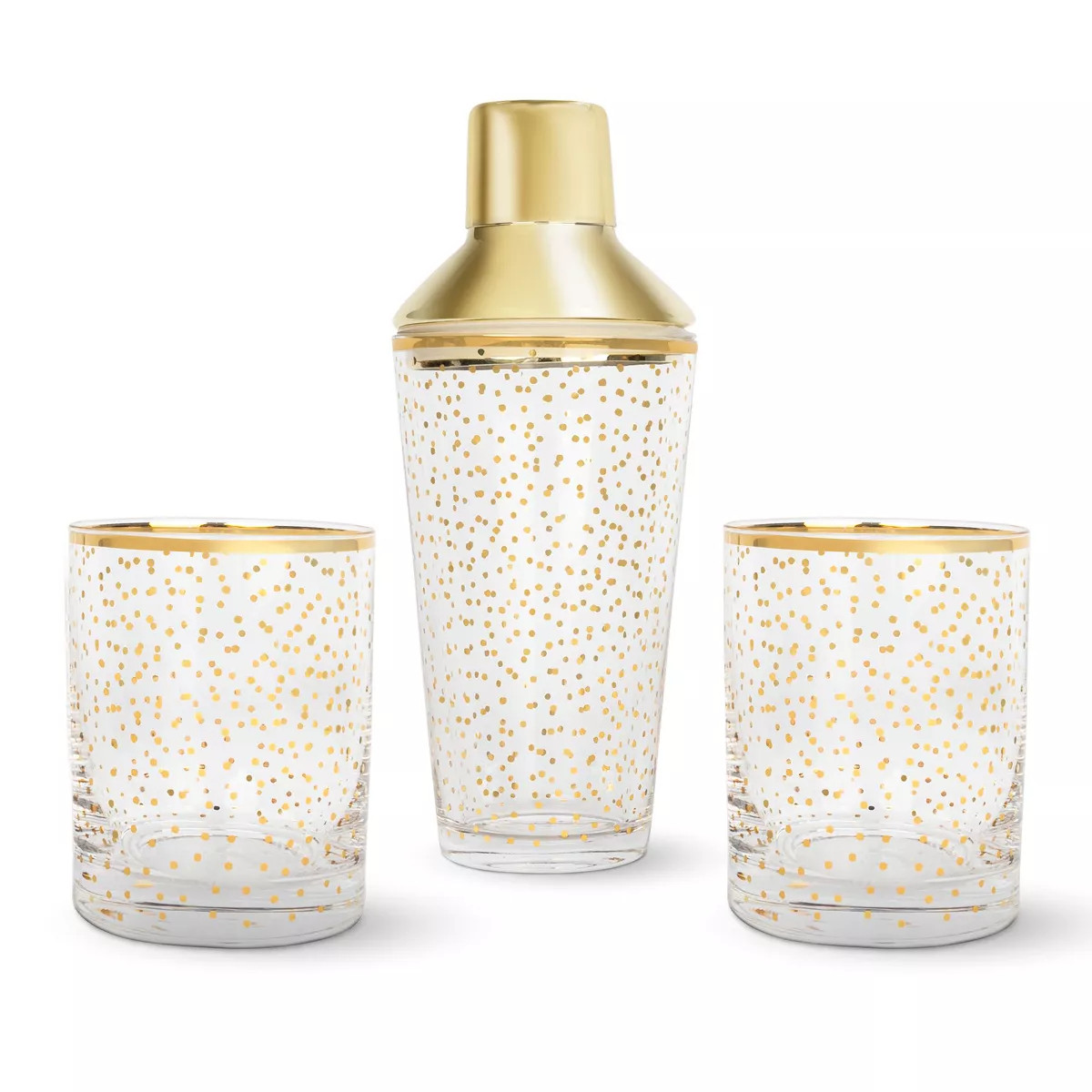 American Atelier Cocktail Shaker with 2 Rock Glasses, 3-Piece Set, Old Fashioned Glasses for Whis... | Target