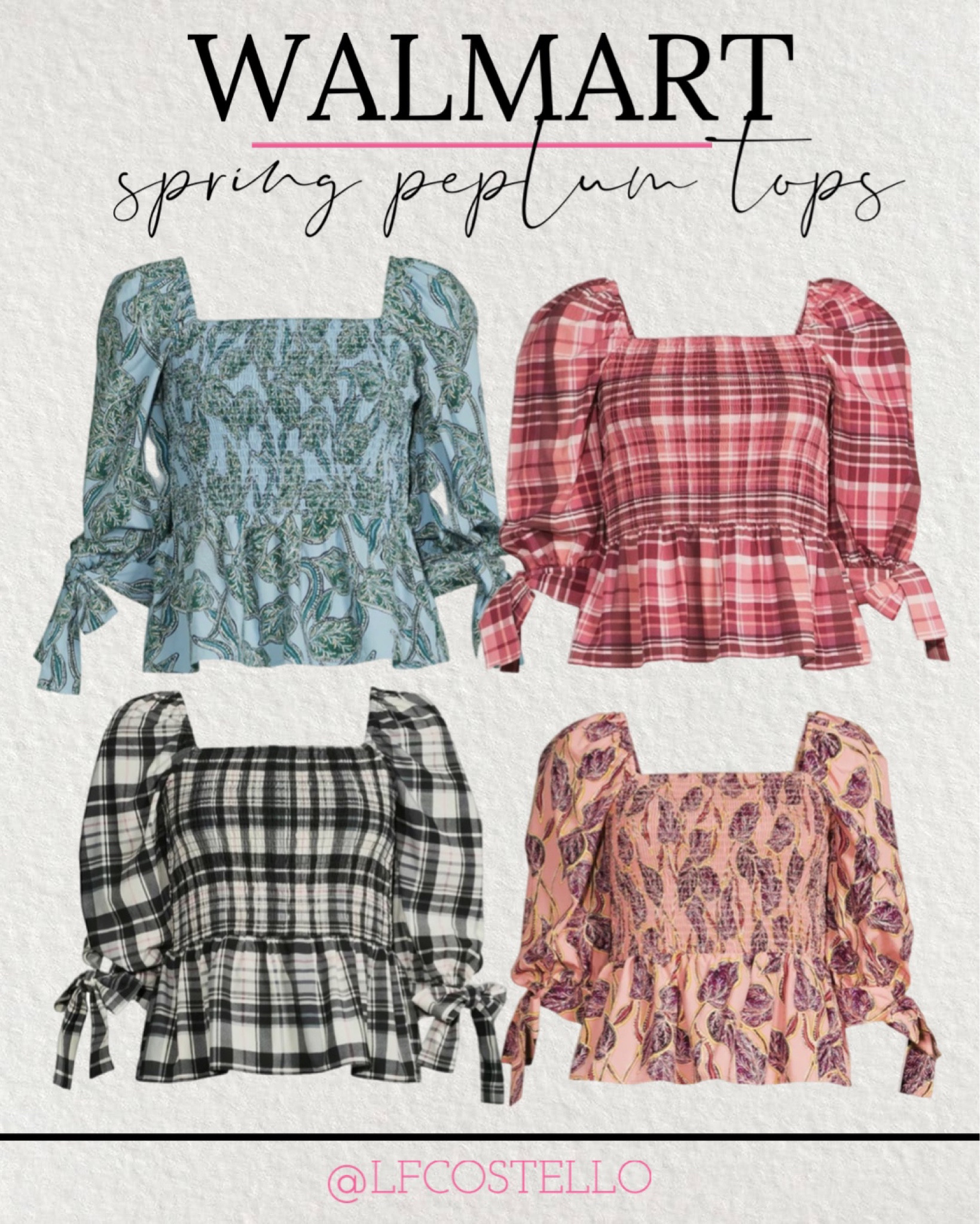 Walmart spring tops - peplum top - off the shoulder top - plaid top 

#LTKstyletip #LTKunder50 #LTKSeasonal