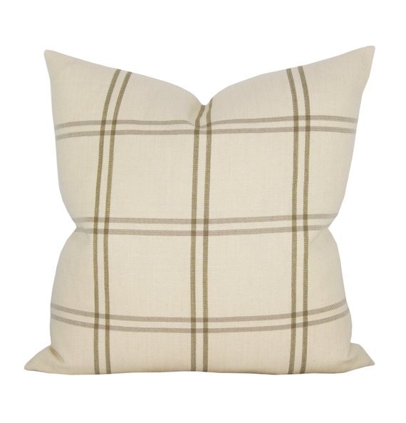 READY TO SHIP Pillow cover Luberon Plaid Greige plaid | Etsy | Etsy (US)