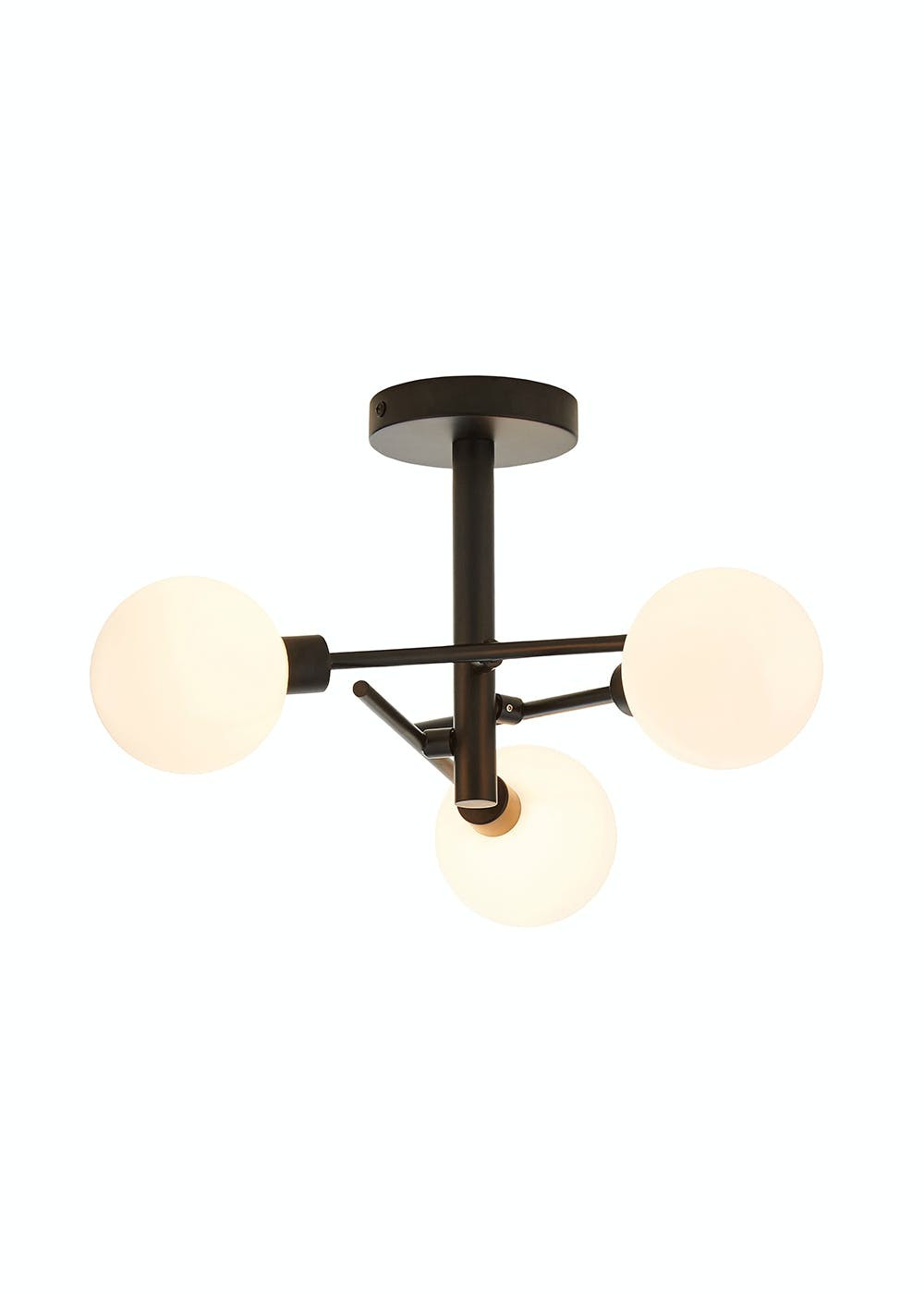 Inlight Nova 3LT Ceiling Light (48cm x 48cm x 21cm) – Black | Matalan (UK)