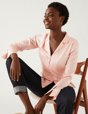 Satin Collared Blouse | M&S Collection | M&S | Marks & Spencer (UK)