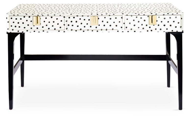 Downing Desk, Black/White | One Kings Lane