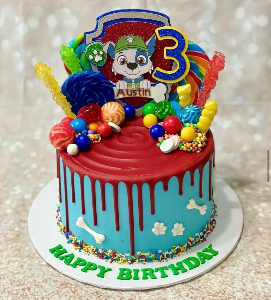 Paw patrol cake topper (rocky, Marshall, Zuma ,Skye,Chase,Rubble (paw patrol birthday party) | Etsy (US)