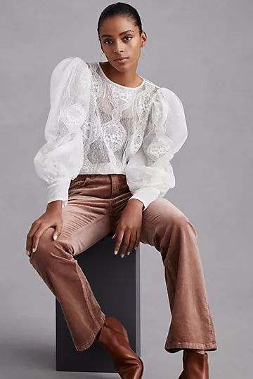 Forever That Girl Sheer Lace Blouse | Anthropologie (US)
