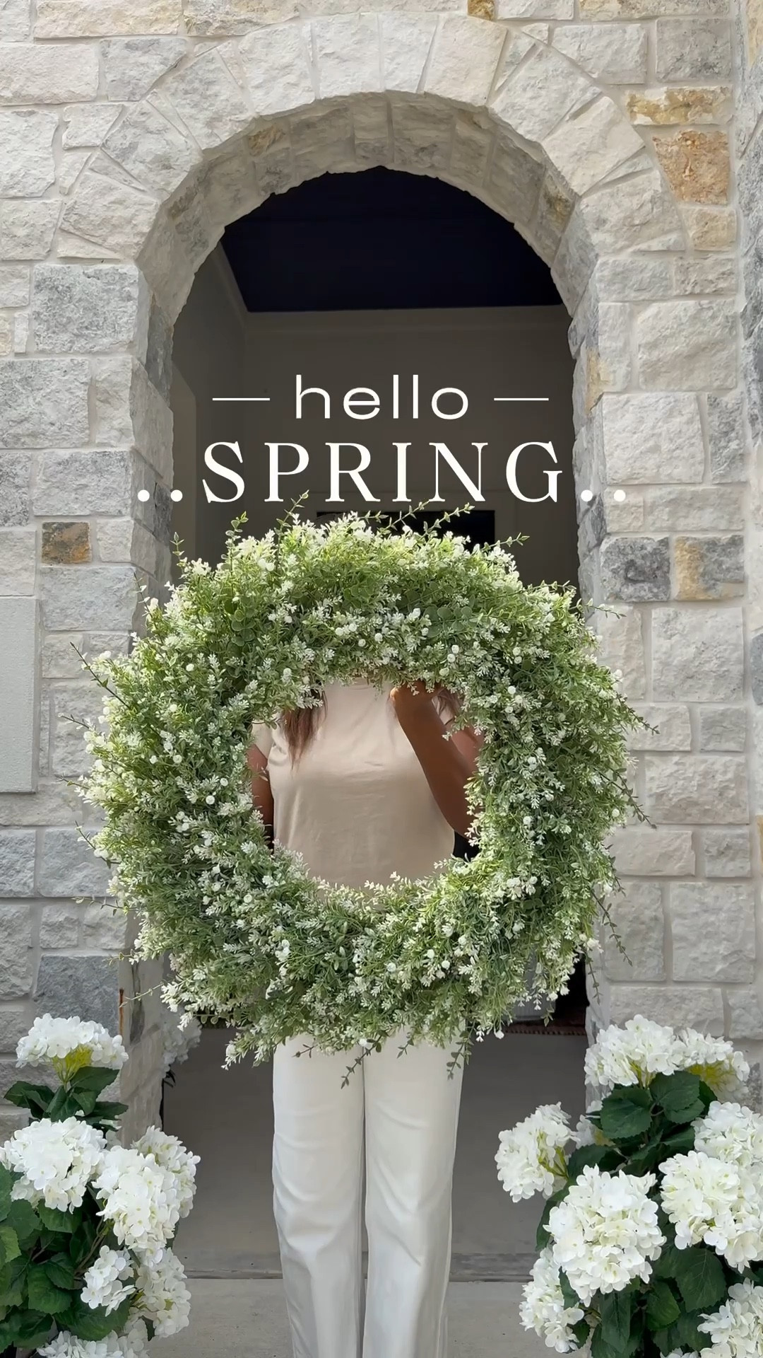 The fluted planters completely stole my heart.....the tall black ones add contrast, the shorter white ones soften everything.🥰

You know I love a black + white foundation 😆 ....& this rug
adds the right amount of warmth. It worked through fall and winter and I already know it'll carry us into summer too.

I layered in hydrangeas (because I can never have too many) 😜 & added small green trees to liven up the space.

And this oversized wreath... such a beautiful statement. This space feels so good!☺️

Create your own space! Click link to shop!

#LTKHome #LTKSaleAlert #LTKSpringSale