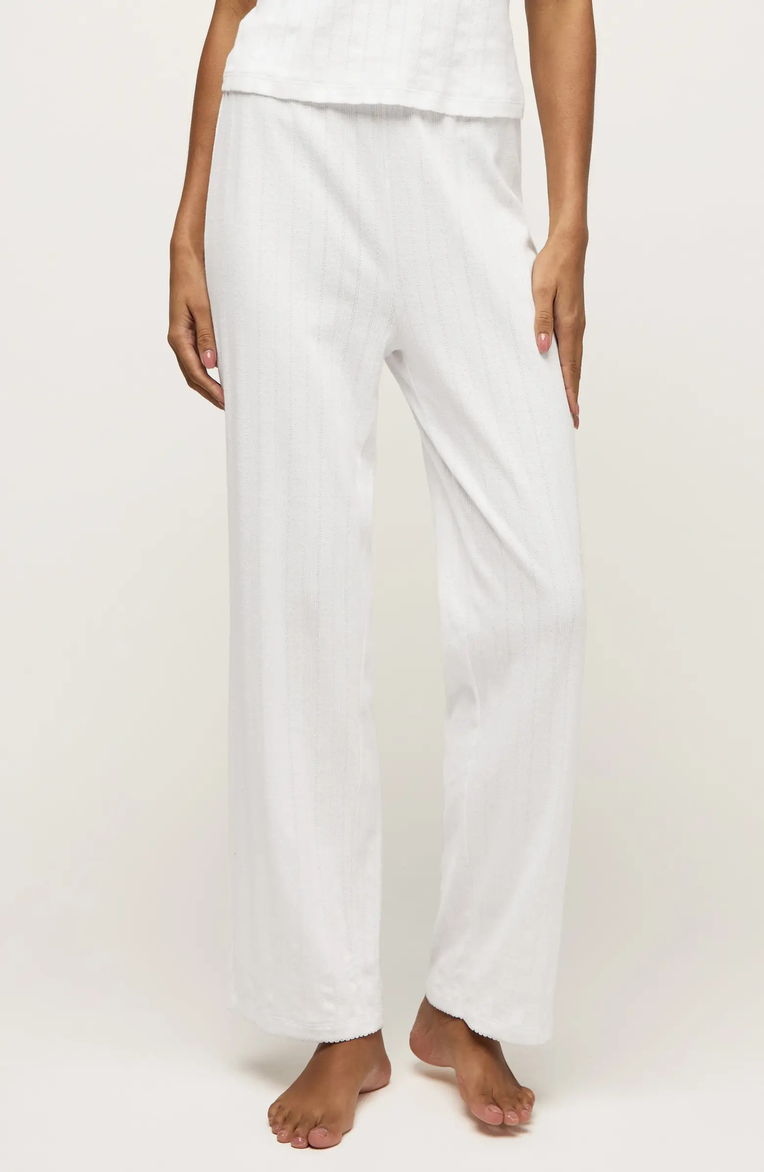 Pima Cotton Pointelle Pants | Nordstrom