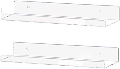 Amazon.com: Weiai Clear Acrylic Shelf 15" Invisible Floating Wall Ledge Bookshelf, Kids Book Disp... | Amazon (US)