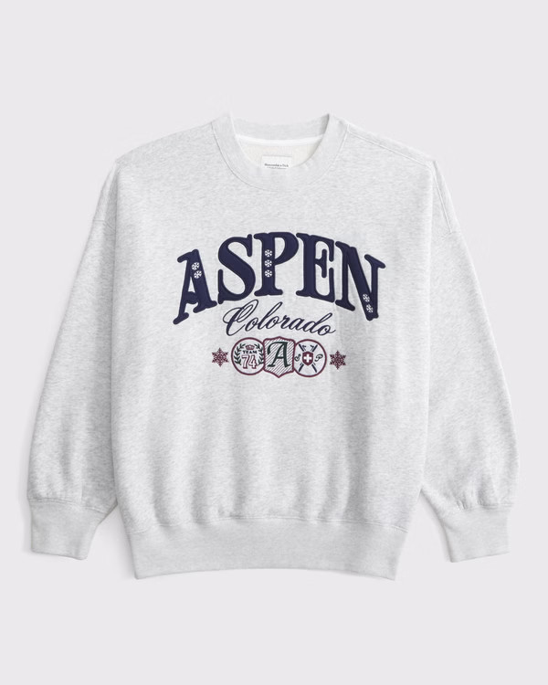 Women's Winter Destination Oversized Sunday Crew | Women's Tops | Abercrombie.com | Abercrombie & Fitch (US)