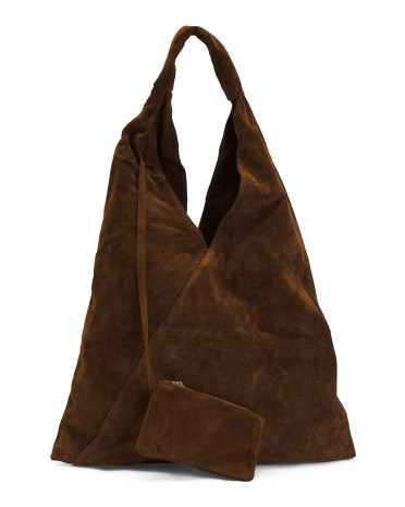 Made In Italy Suede Hobo | TJ Maxx