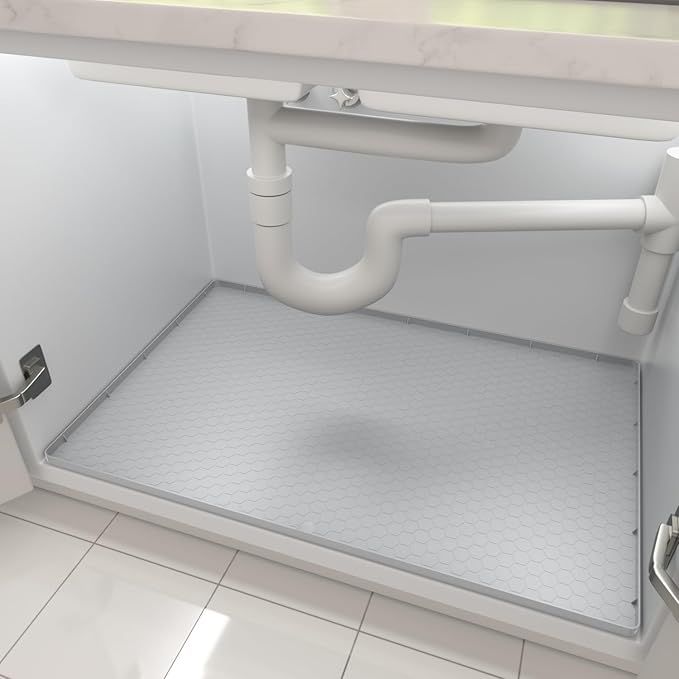 Multiple Sizes - Under Sink Mat 25'' x 22'', Under Sink Mat for Kitchen Bathroom Waterproof, Cabi... | Amazon (US)