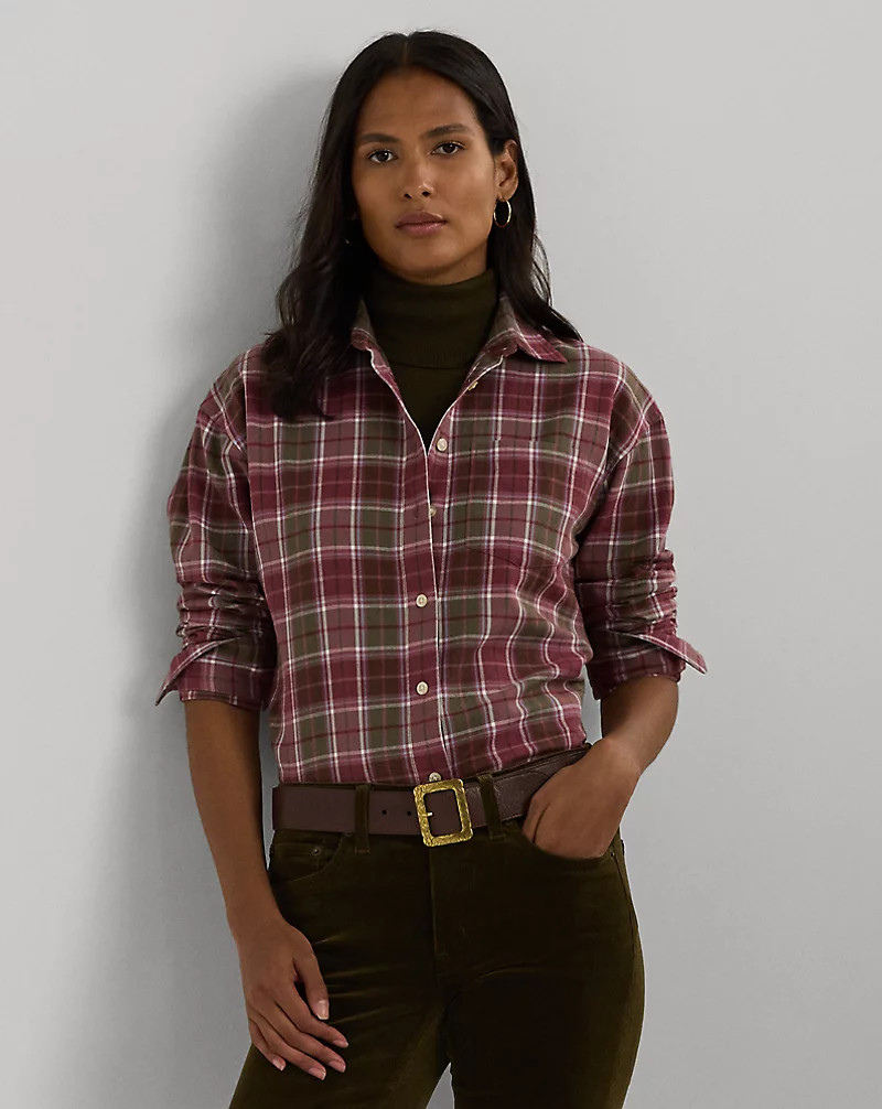 Relaxed Fit Checked Plaid Cotton Shirt | Ralph Lauren (UK)