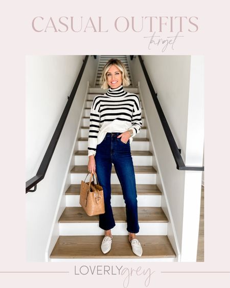 I love a good striped sweater! This one comes in so many solid options too! This one is currently 30% off! I am wearing an XS! 

Loverly Grey, fall outfit idea 

#LTKSeasonal #LTKsalealert #LTKstyletip