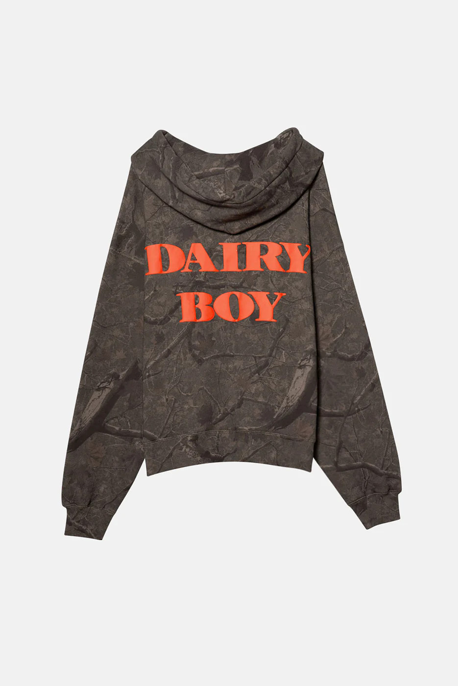 River Camo Hoodie - Orange | Dairy Boy