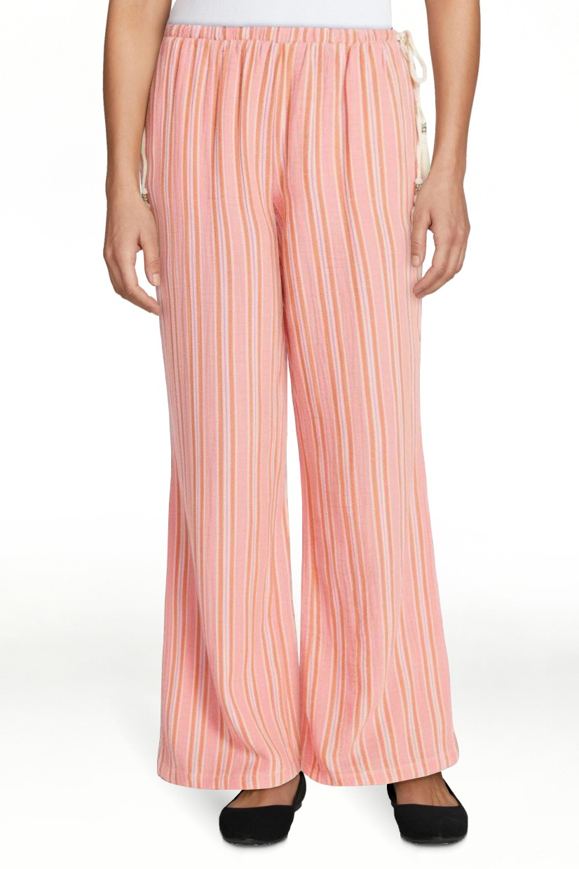 No Boundaries Cotton Gauze Side Tie Beach Pants, 31.5" Inseam, Women's XXS-4X | Walmart (US)