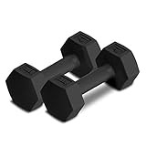 RBX Vinyl Coated Hand Weight Dumbbell Set (3lbs Each) - Hex Shaped, Roll Free for Body Building/Scul | Amazon (US)