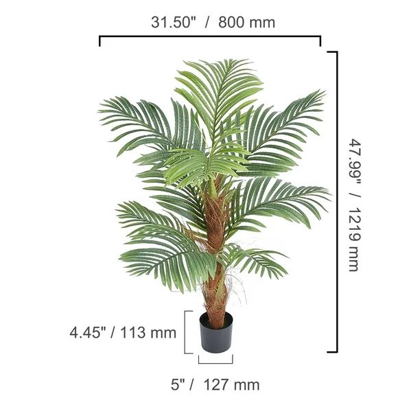 VEVOR Artificial Palm Tree, 4 FT Tall Faux Plant, Secure PE Material & Anti-Tip Tilt Protection L... | Walmart (CA)