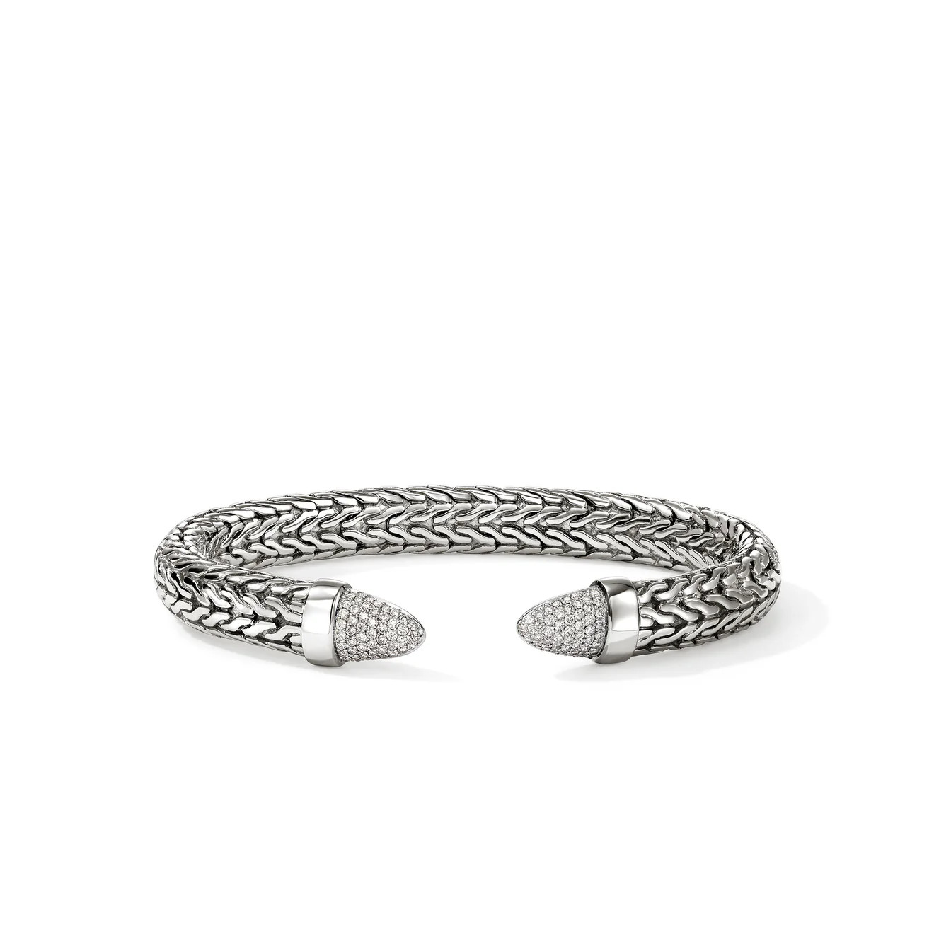 Spear 50 Flex Cuff, Sterling Silver, Diamonds | John Hardy