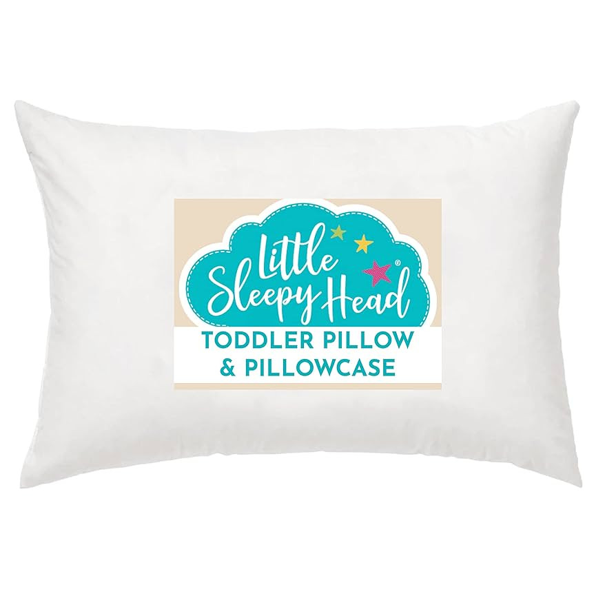 Little Sleepy Head Toddler Pillow with Pillowcase 13x18 - Kids Pillow for Sleeping - Toddler Pill... | Amazon (US)