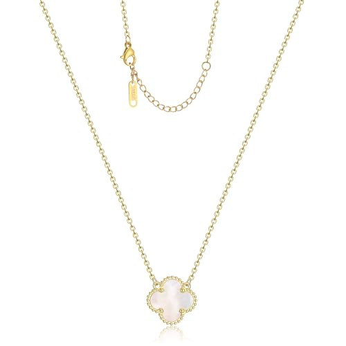 Clover Pendant Necklace for Women 18K Gold Plated Four Leaf Clover Necklace Lucky Simple Dainty N... | Amazon (US)