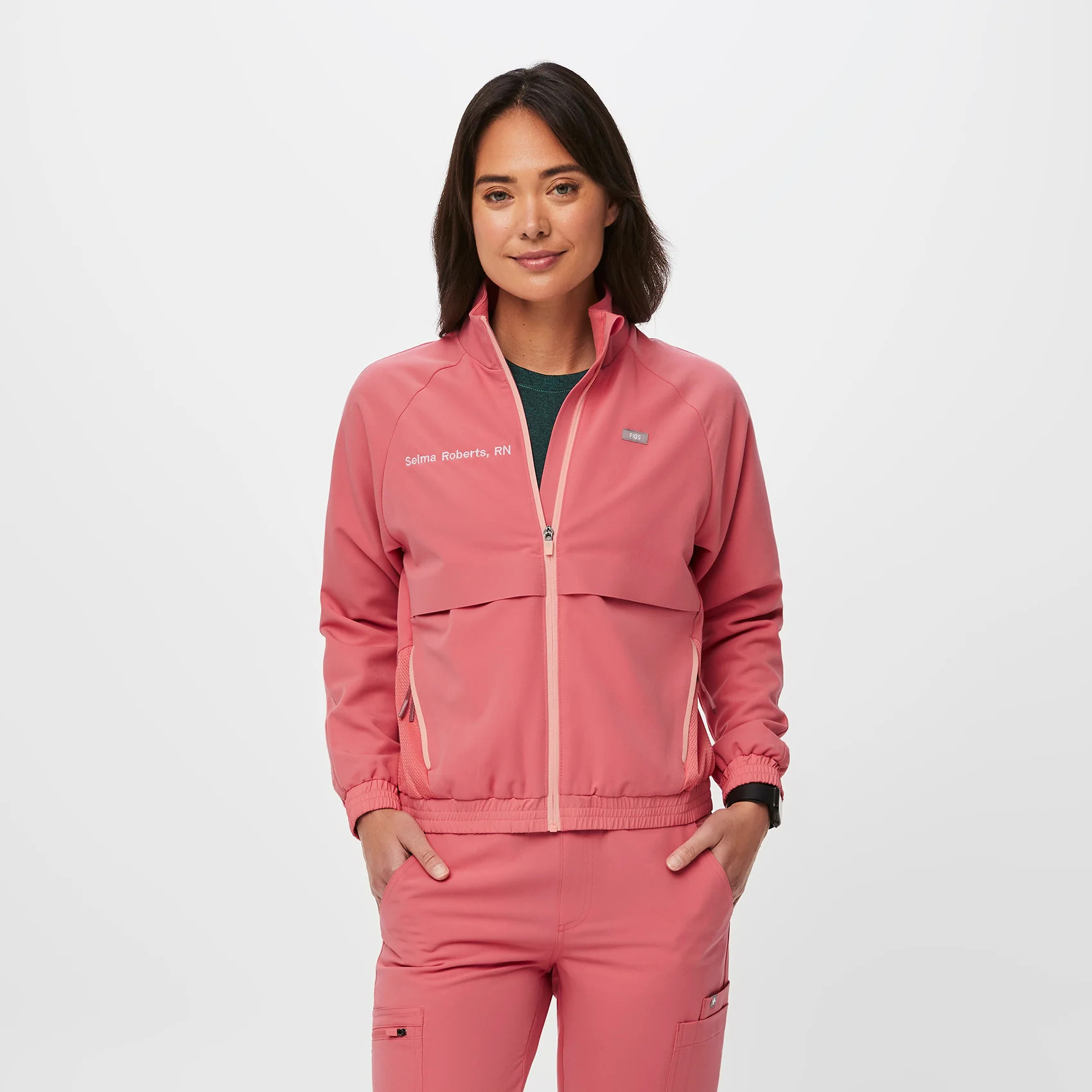 Women’s Sydney Performance Scrub Jacket  - Desert Rose · FIGS | FIGS