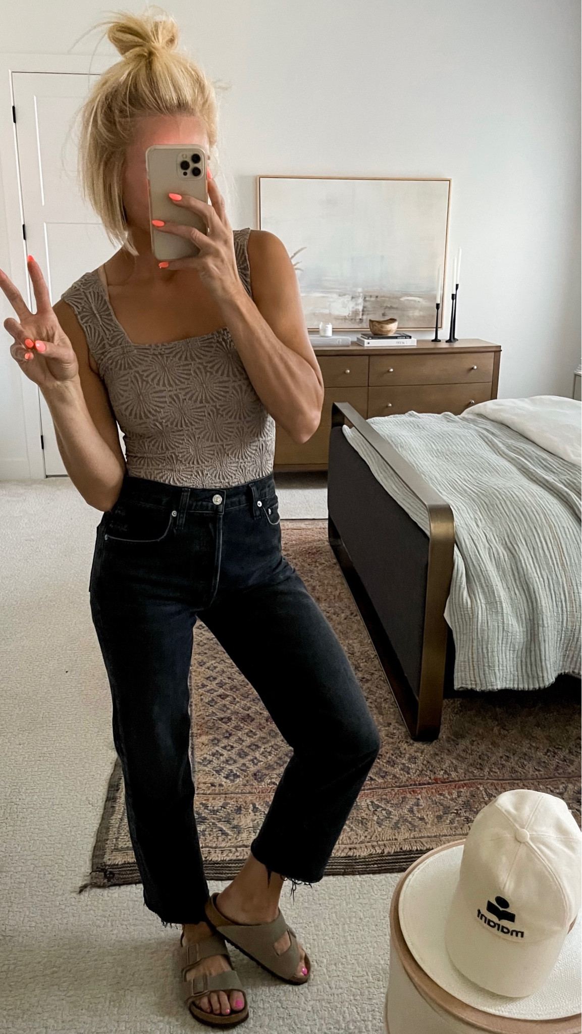 Amazon tank that looks just like the FP one is on SALE for $19 bucks! 8 more colors. love these jeans — they come in white and blue denim too. A little bit of stretch for confirm & ease.👌🏼#LTKFind 

#LTKSeasonal #LTKsalealert