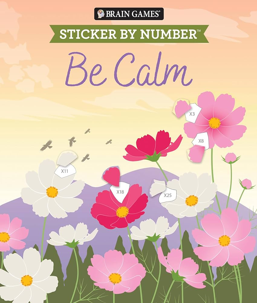 Brain Games - Sticker by Number: Be Calm (28 Images to Sticker) | Amazon (US)