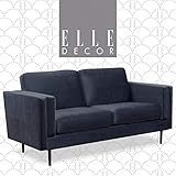 Elle Decor Simone Living Room Sofa Couch, Mid-Century Modern Velvet Fabric Loveseat for Small Space, | Amazon (US)