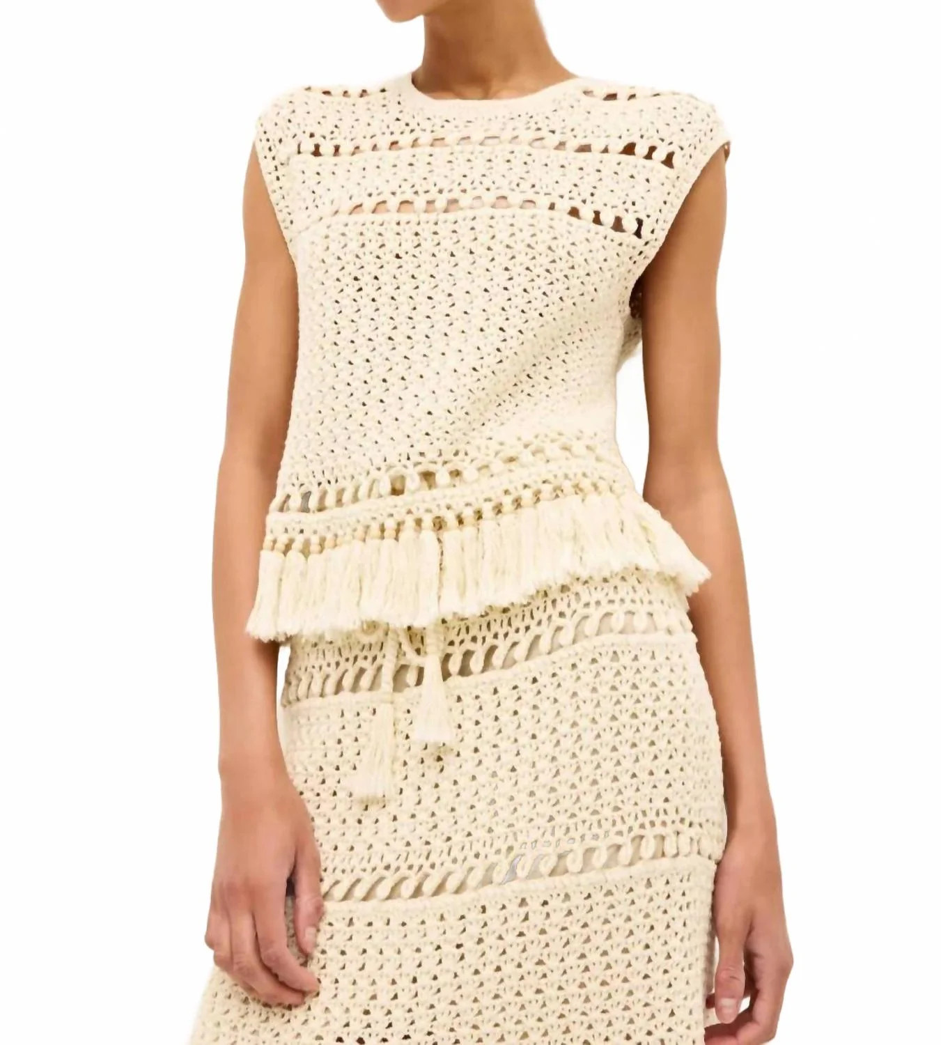 Mira Crochet Top In Vesper | Shop Simon