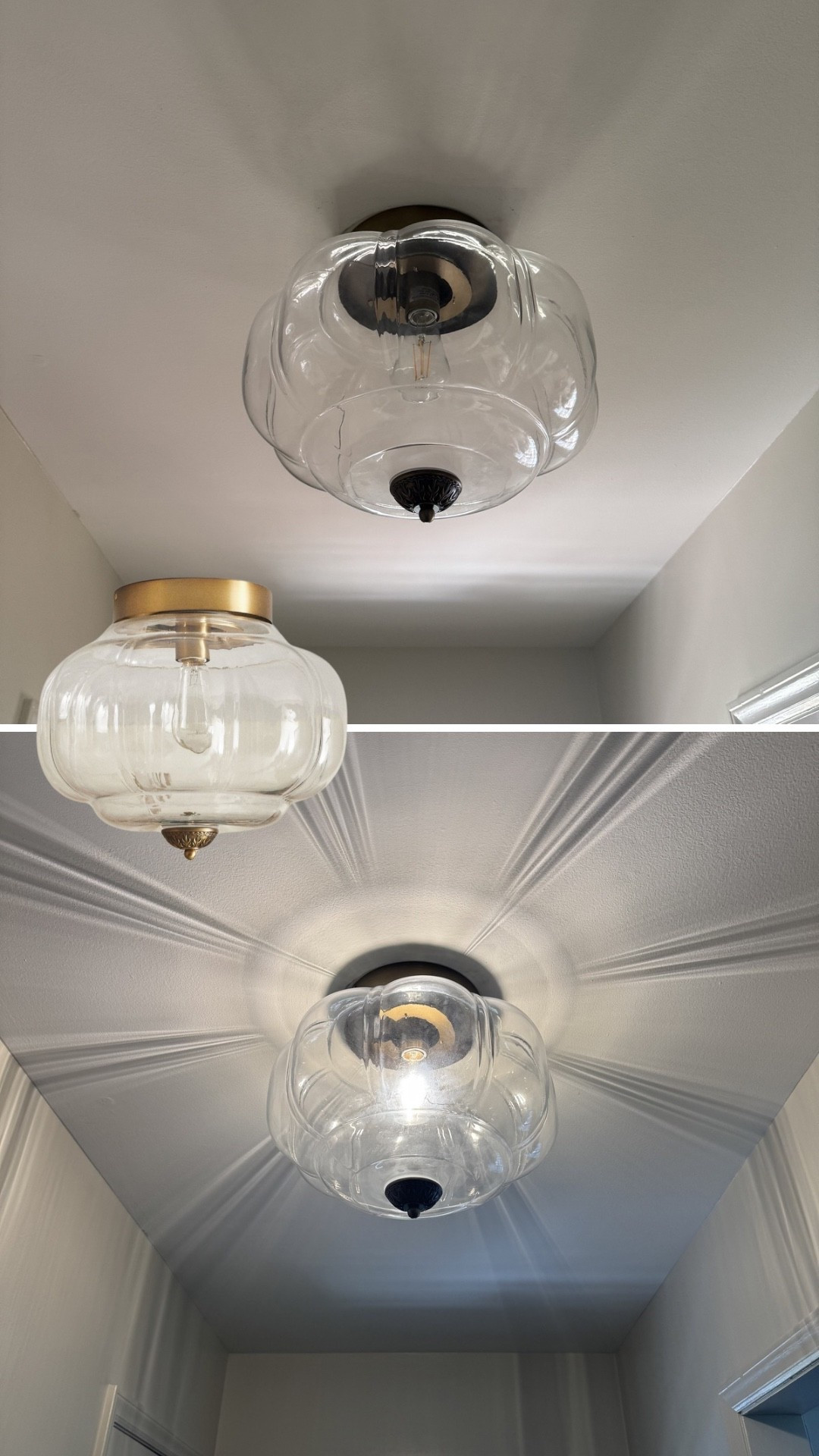 Our new overhead hallway light! Gives off the coolest light at night

#LTKHome