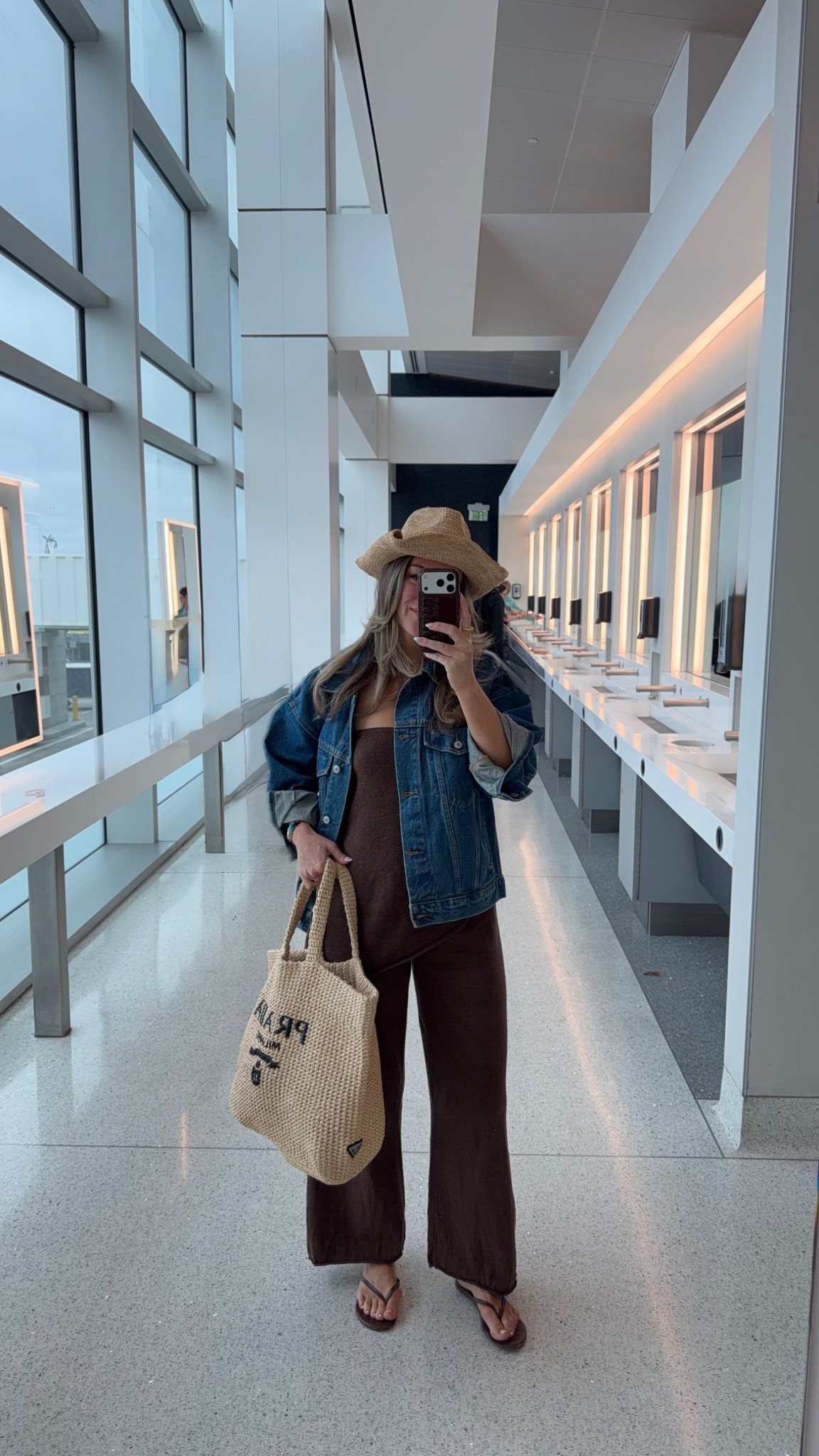 free people matching set for a comfy travel outfit 

i did my normal size small in free people set and did a large jean jacket

electric picks: emerson20
divi: emerson15

Travel 
Jean Jacket 
Matching set
strapless set 
flip flops
beach get-away
cowboy hat


#LTKTravel #LTKgrwm #LTKootd