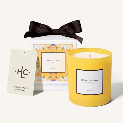 Hotel Lobby Capri Candle – Hand-Poured 9.75oz 100% Soy Wax with Italian Citrus, Jasmine, Amaro ... | Amazon (US)