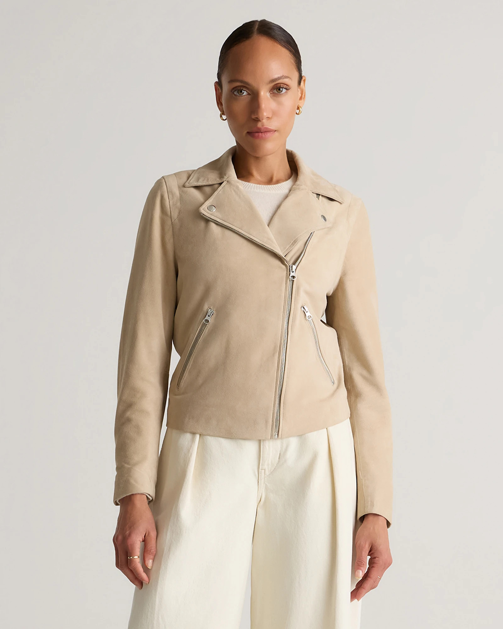 100% Suede Motorcycle Jacket | Quince