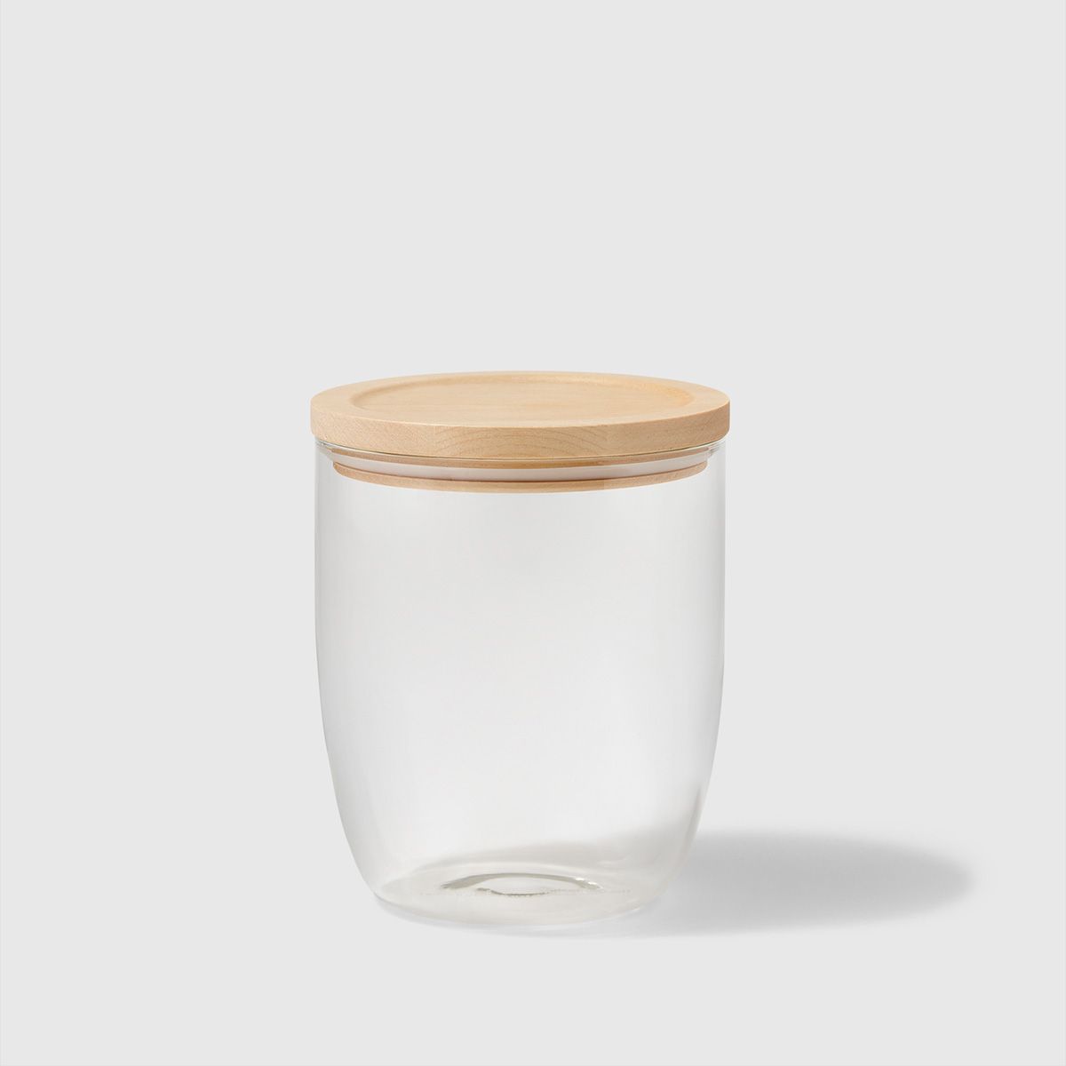 Marie Kondo Medium Modular Glass Canister w/ Birch Lid Birch | The Container Store