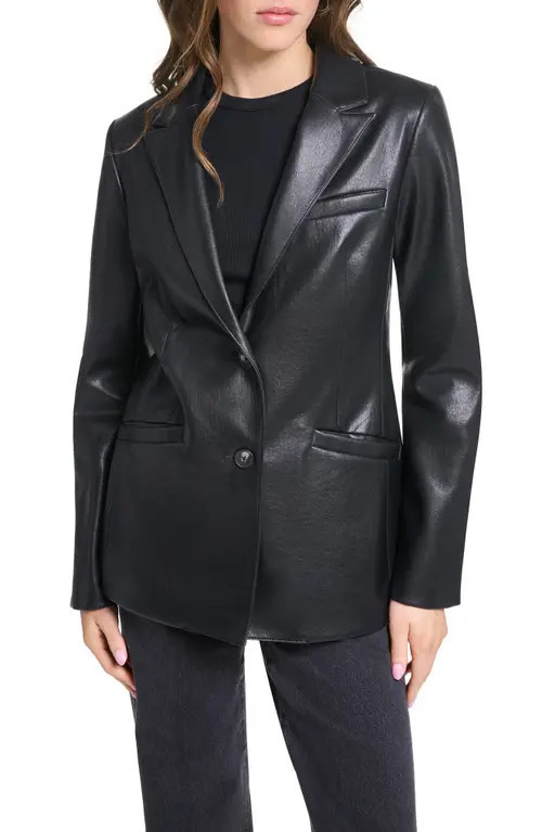 levi's Faux Leather Blazer in Black at Nordstrom, Size X-Large | Nordstrom