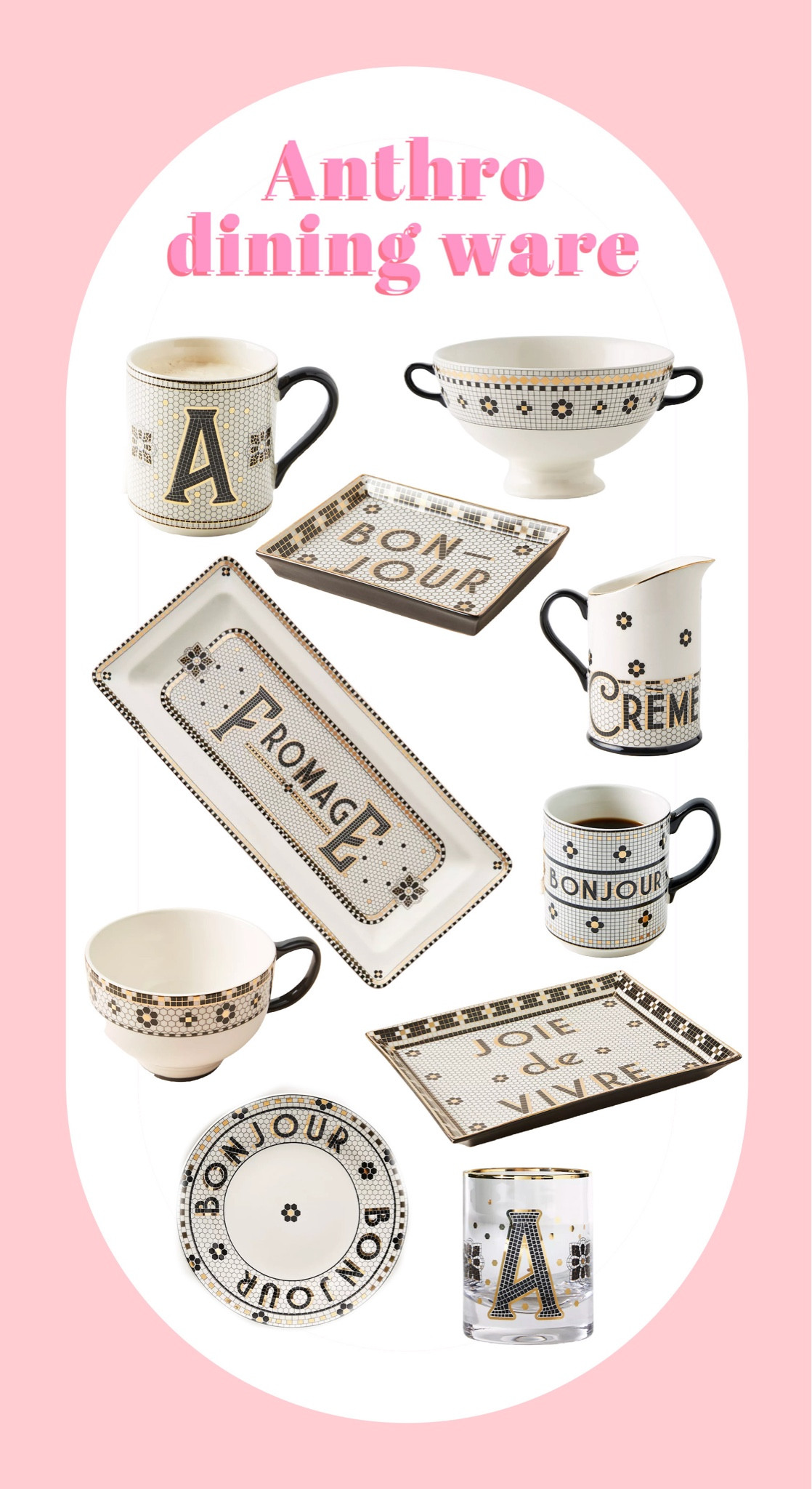 Anthropologie bistro tile collection!🤍 I have almost all of these pieces and love them! 😊✨ They sell out super quick and are usually on back order, so get them while you can! 

#LTKhome #LTKFind #LTKfamily