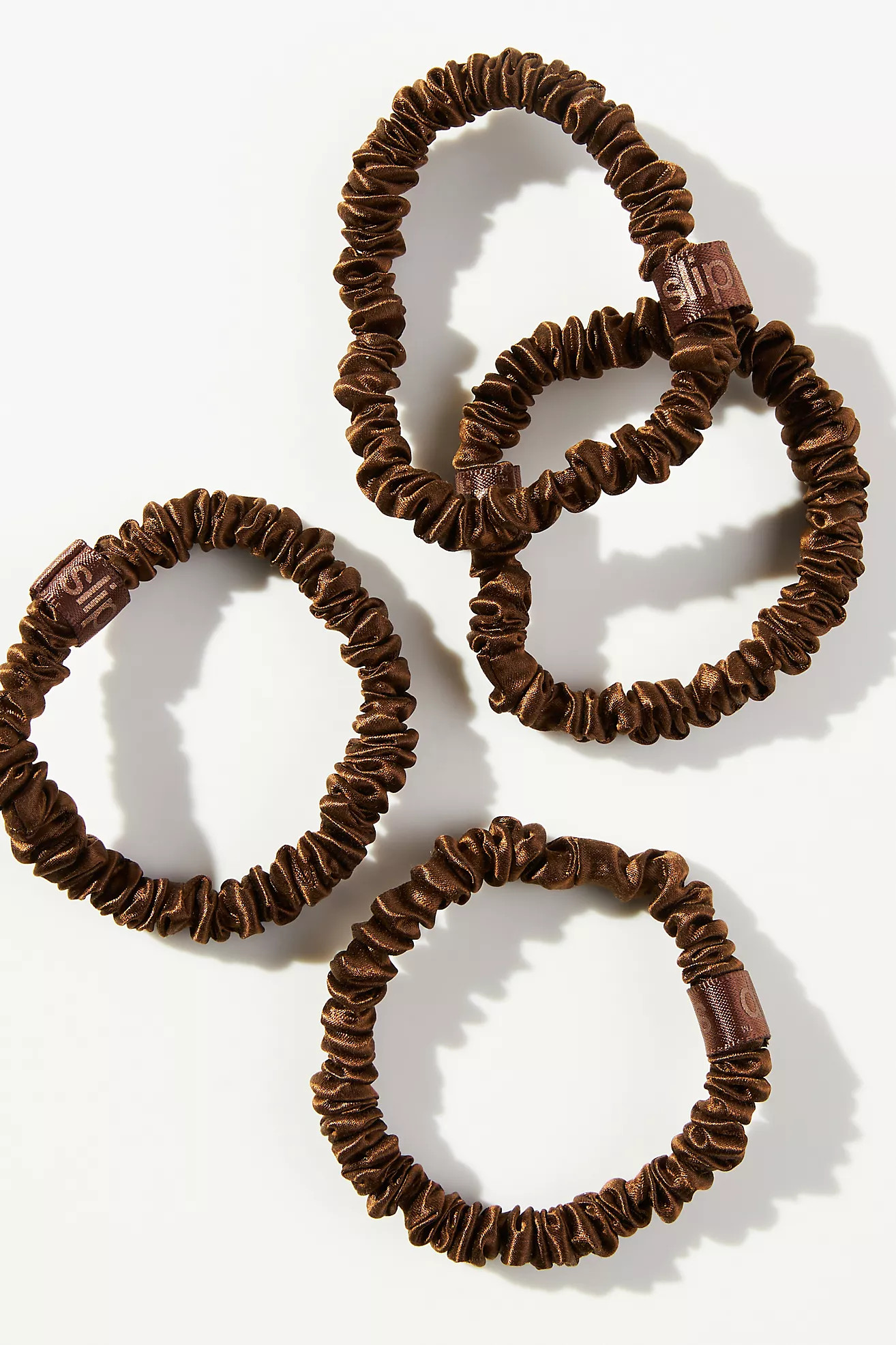 Slip Back to Basics Pure Silk Skinny Scrunchies | Anthropologie (US)