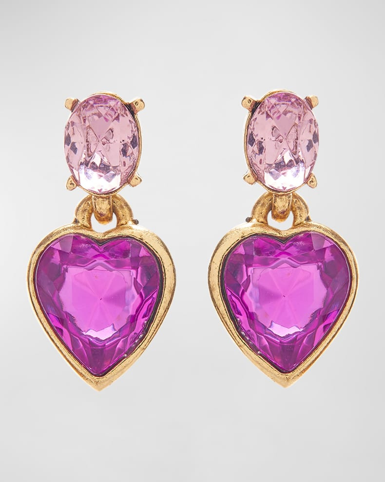 Oscar de la Renta Baby Heart Earrings | Neiman Marcus