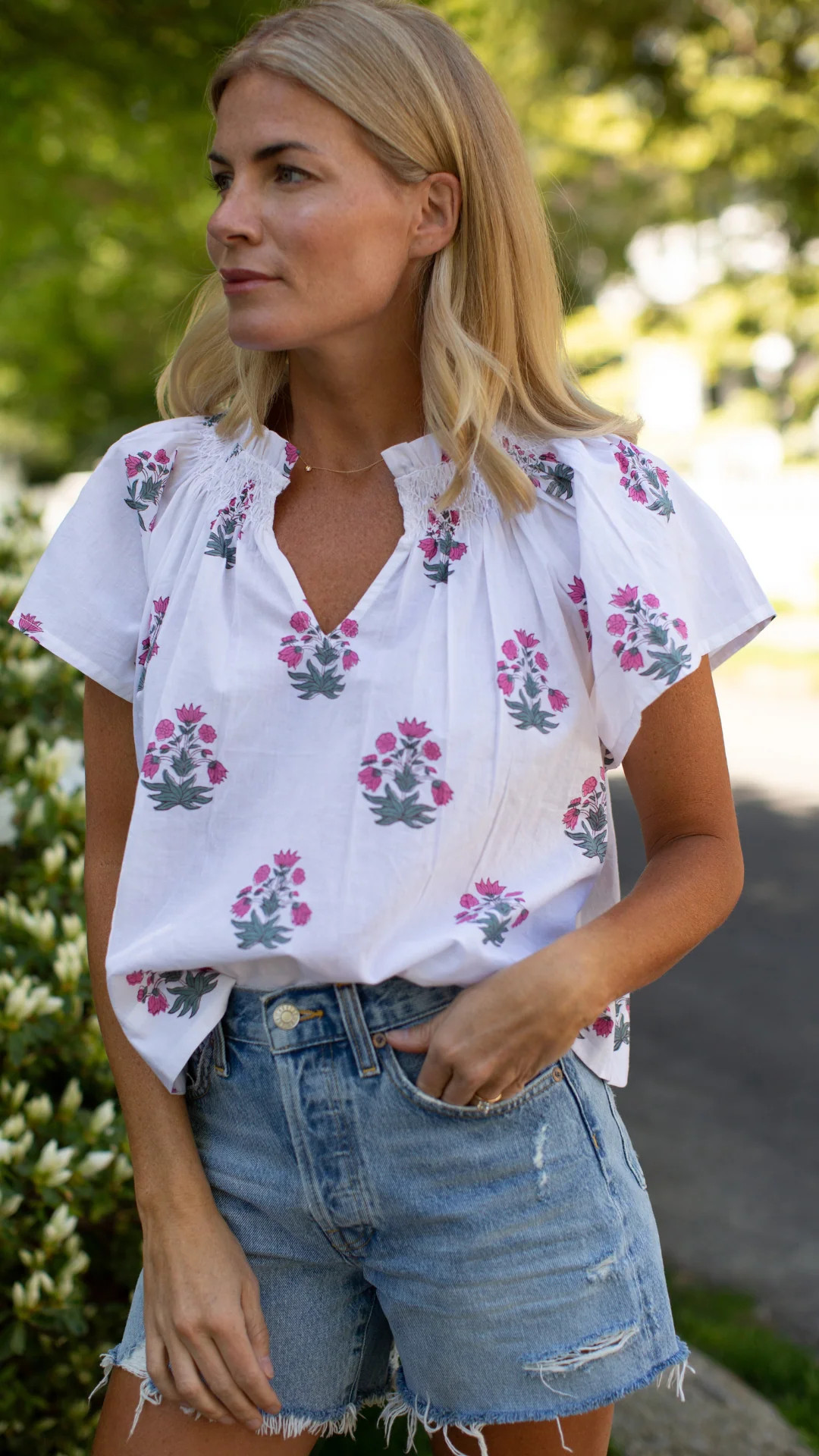 Cecelia Top - Beach Rose Floral | Marea