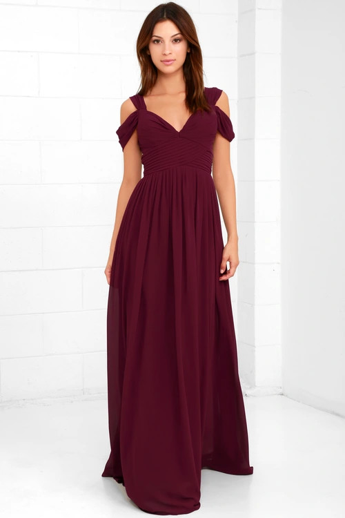 Make Me Move Burgundy Maxi Dress | Lulus (US)