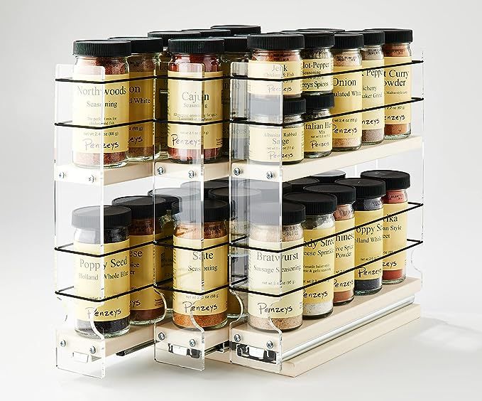 Vertical Spice - 222x2x11 DC - Spice Rack - Cabinet Mounted- 3 Drawers - 30 Capacity - Best In Cl... | Amazon (US)