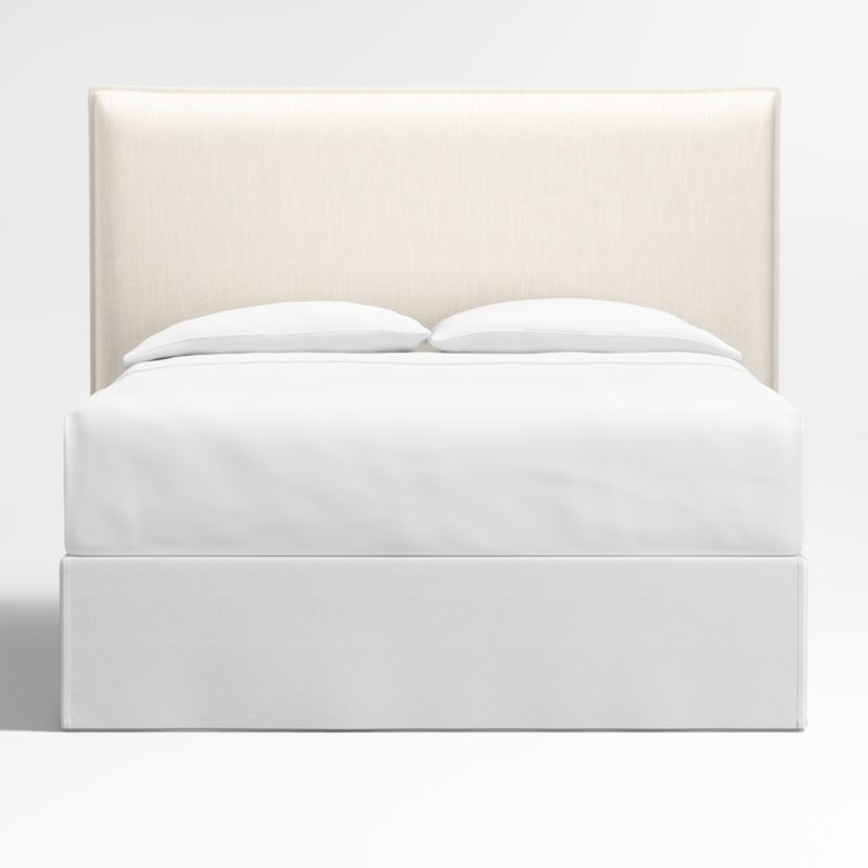 Arvada 54" Linen Ivory Upholstered Queen Headboard + Reviews | Crate & Barrel | Crate & Barrel