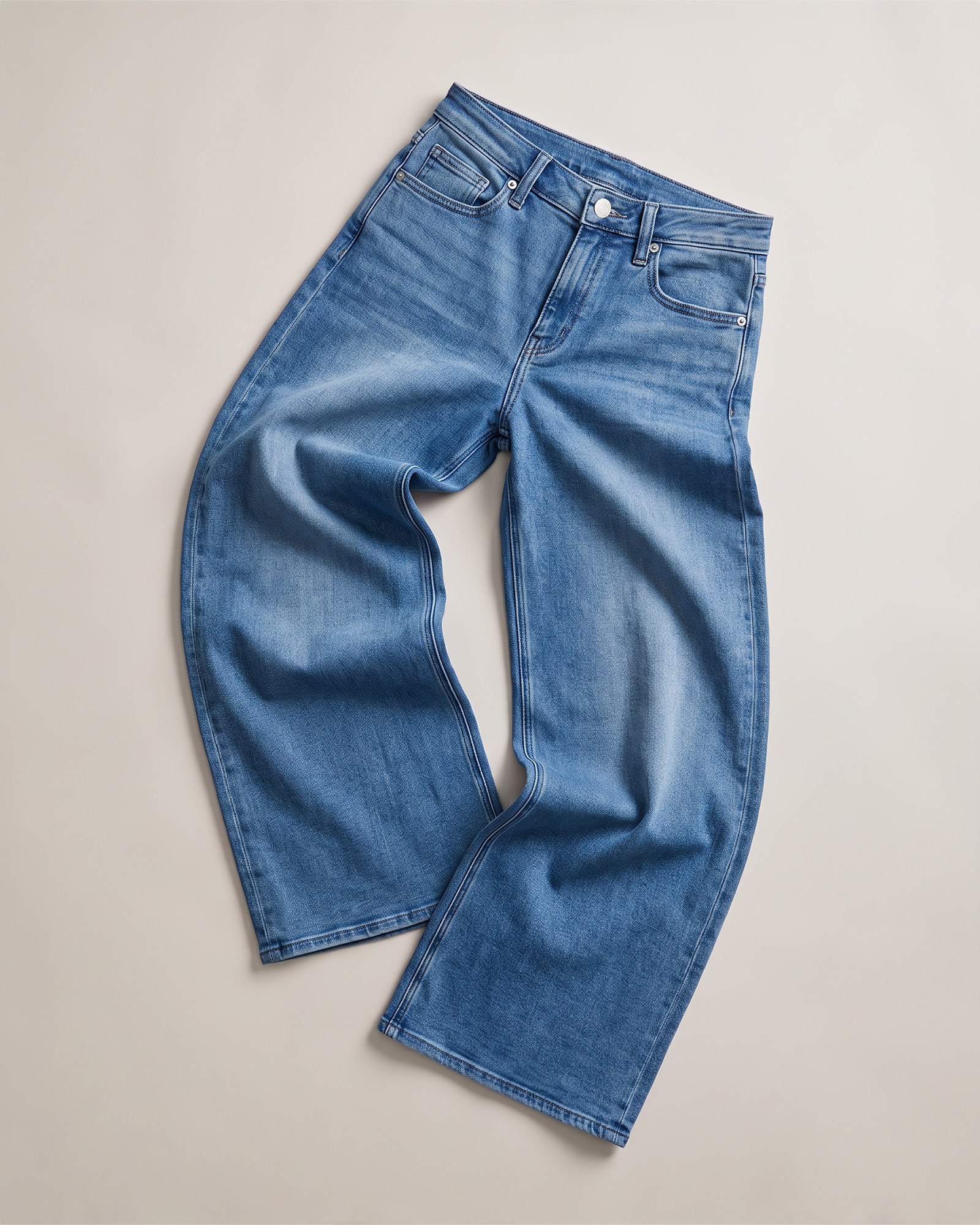 Quince | Women's Bella Stretch Palazzo Jeans in Seaside Blue, Size 30, Organic Cotton | Quince