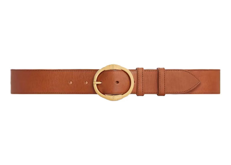 Women's Celine Large Twin Triomphe Belt in Vintage Calfskin in Camel | StockX